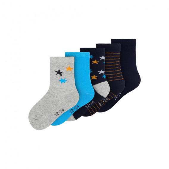 Комплект от 5 броя разноцветни чорапи за момче Name it 127791 2