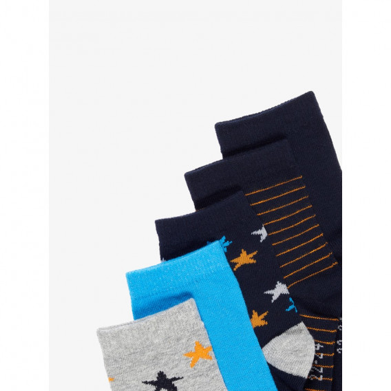 Комплект от 5 броя разноцветни чорапи за момче Name it 127793 6