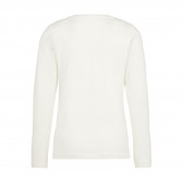 Блуза от органичен памук с надпис Vendredi за момиче бяла Name it 127989 2
