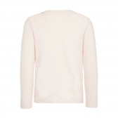 Блуза от органичен памук с апликация за момиче бледо розова Name it 127998 2