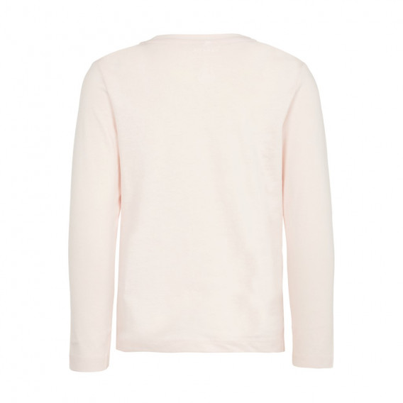 Блуза от органичен памук с апликация за момиче бледо розова Name it 127998 2
