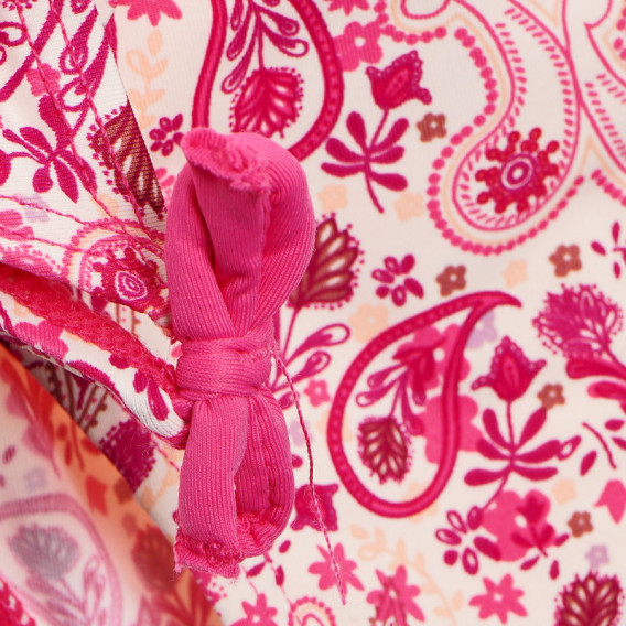 Бански от две части за момиче с цветен мотив, розов Tape a l'oeil 129900 2