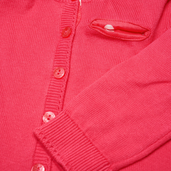 Памучна жилетка за бебе за момиче розова Benetton 130154 3