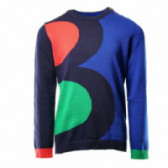 Памучен пуловер за момче син Benetton 130163 4