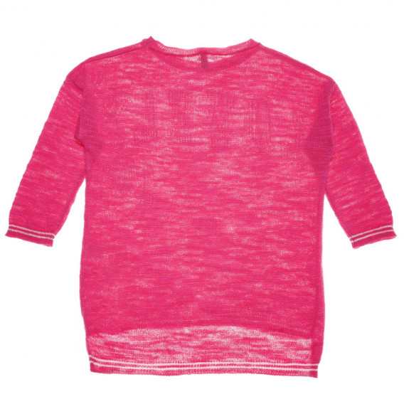 Пуловер с къс ръкав за момиче розов Benetton 130217 2