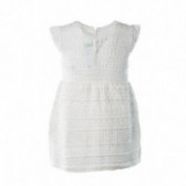 Памучна рокля за бебе за момиче бяла Benetton 130227 2