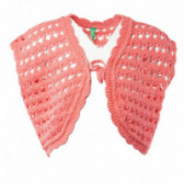 Плетена жилетка за момиче розова Benetton 130239 