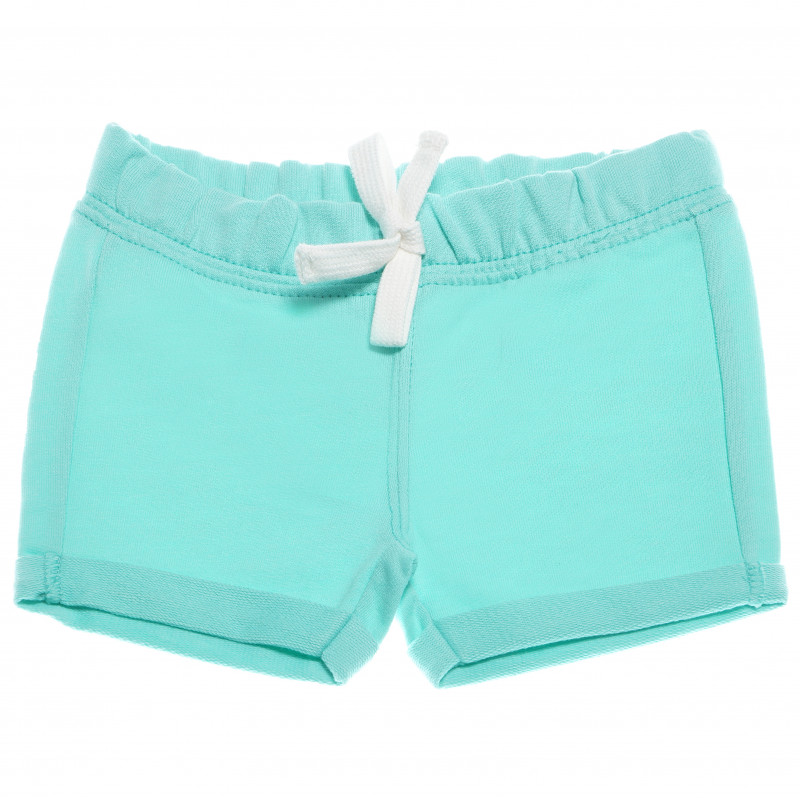 Памучни къси панталони за бебе за момиче зелени  130412