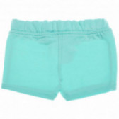 Памучни къси панталони за бебе за момиче зелени Benetton 130413 2