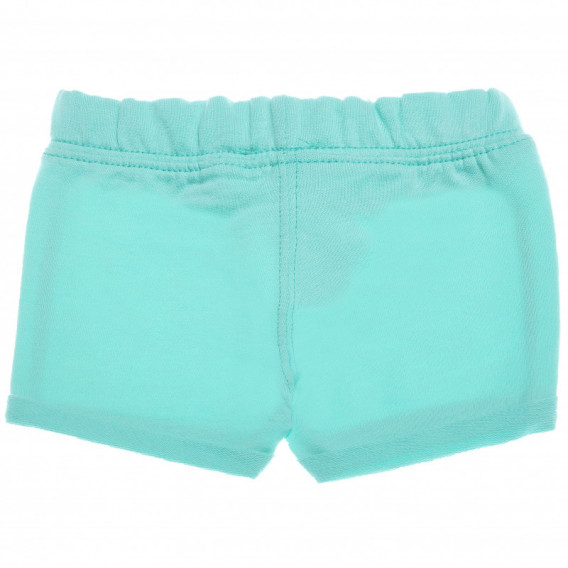 Памучни къси панталони за бебе за момиче зелени Benetton 130413 2