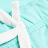 Памучни къси панталони за бебе за момиче зелени Benetton 130414 3