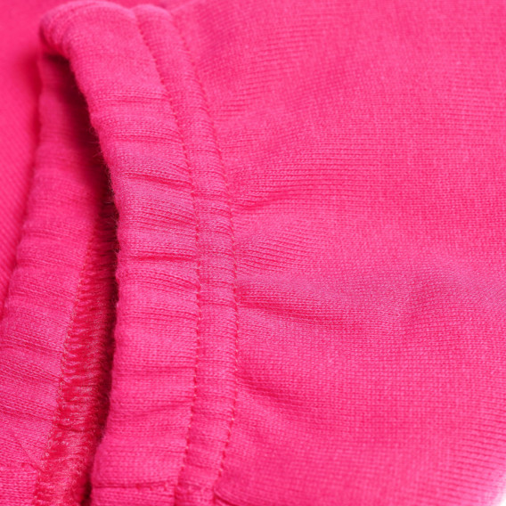 Памучни спортни панталони за бебе за момиче розови Benetton 130421 3