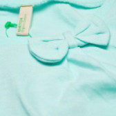 Памучна тениска за момиче синя Benetton 130468 3