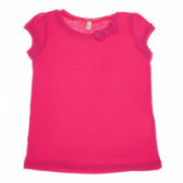 Памучна тениска за момиче розова Benetton 130469 