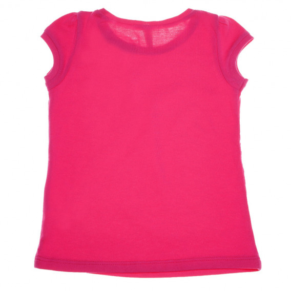 Памучна тениска за момиче розова Benetton 130470 2