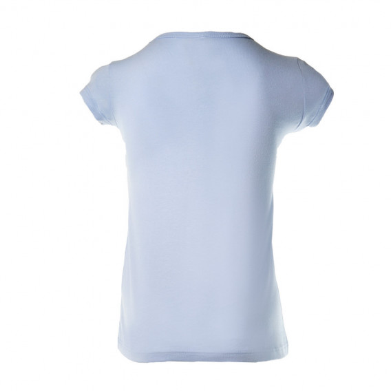 Памучна тениска за момиче лилава Benetton 130577 2