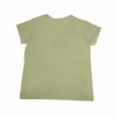 Памучна тениска за бебе за момче зелена Benetton 130633 2