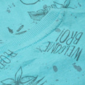 Памучна тениска за момче синя Benetton 130672 4
