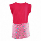 Памучна рокля за момиче розова Benetton 130687 4
