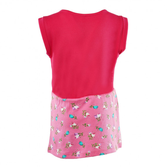 Памучна рокля за момиче розова Benetton 130687 4