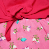 Памучна рокля за момиче розова Benetton 130688 6