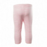Памучни панталони за бебе за момиче розови Benetton 130718 2