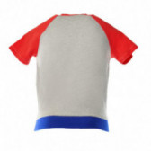Памучна блуза с къс ръкав за момче сива Benetton 130738 2