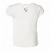 Памучна тениска за бебе за момиче бяла Benetton 130756 2