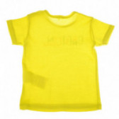Памучна тениска за бебе жълта Benetton 130787 2