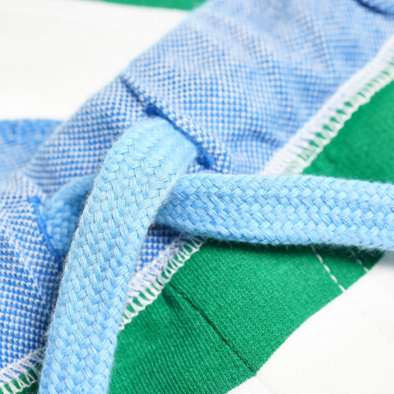 Памучни къси спортни панталони за момче зелени Benetton 130868 3