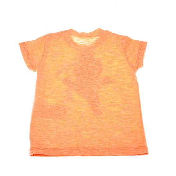Тениска за бебе оранжева Benetton 130908 2