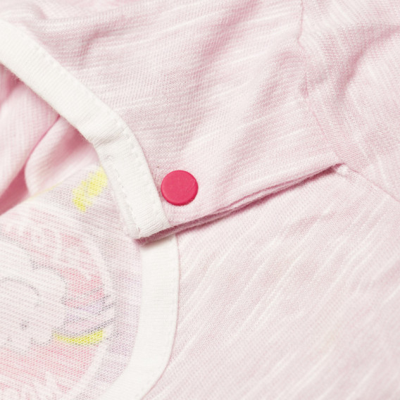 Тениска за бебе за момиче розова Benetton 131017 3