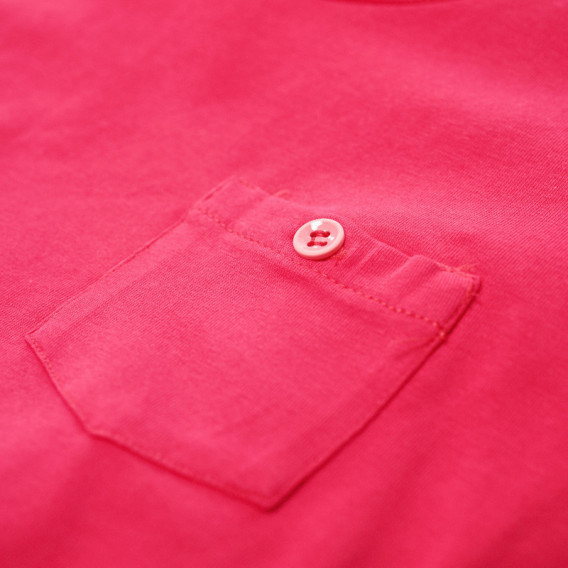 Памучна рокля за момиче розова Benetton 131069 3