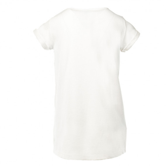 Памучна тениска за момиче бяла Benetton 131099 2