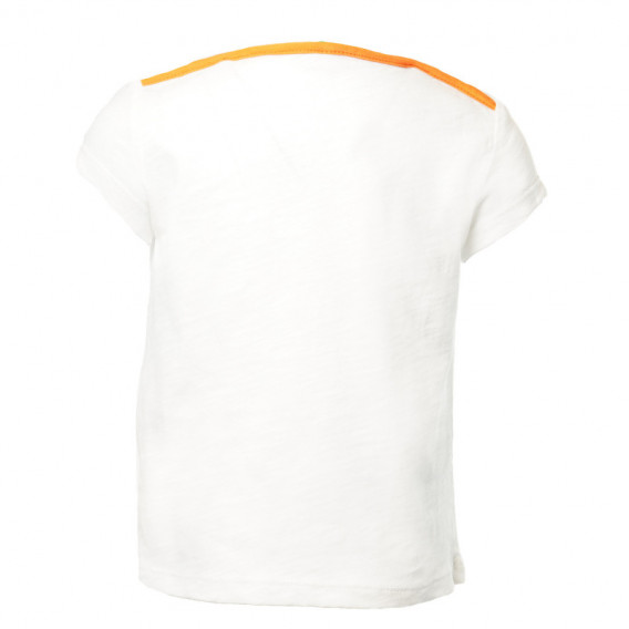 Памучна тениска за момиче бяла Benetton 131112 4