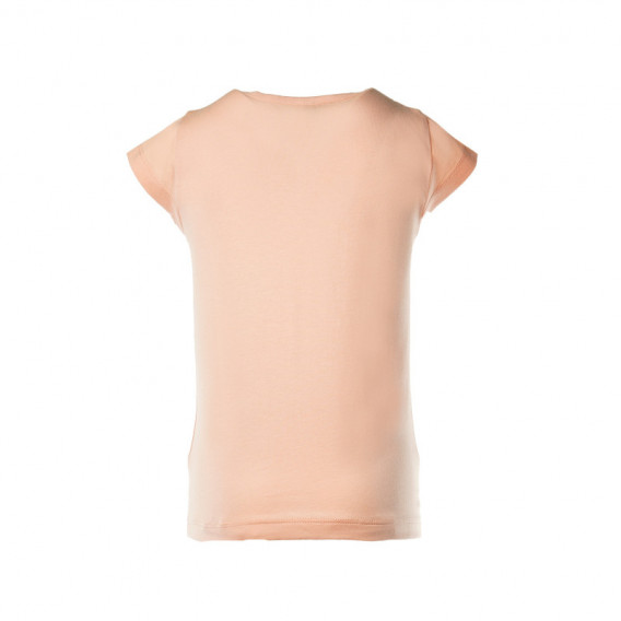 Памучна тениска за момиче розова Benetton 131139 2