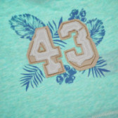 Памучна блуза с 3/4 ръкав за бебе зелена Benetton 131146 3