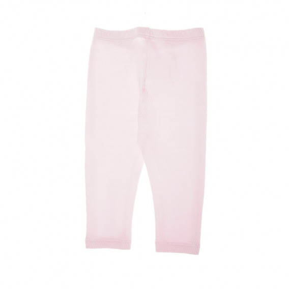 Памучни спортни панталони за бебе за момиче розови Benetton 131152 2