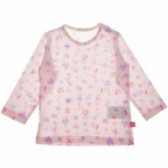 Памучна блуза с дълъг ръкав за бебе за момиче розова Benetton 131177 2