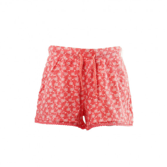 Памучни къси панталони за момиче розови Benetton 131293 
