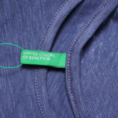 Памучна тениска за момче синя Benetton 131356 3