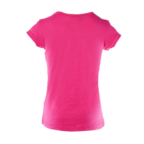 Памучна тениска за момиче розова Benetton 131371 2