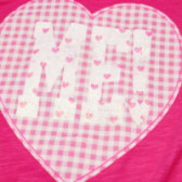 Памучна тениска за момиче розова Benetton 131372 3