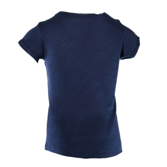 Памучна тениска за момче синя Benetton 131375 3