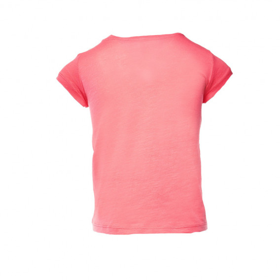Памучна тениска за момиче розова Benetton 131393 2