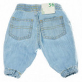 Памучни дънки за бебе сини Benetton 131496 2