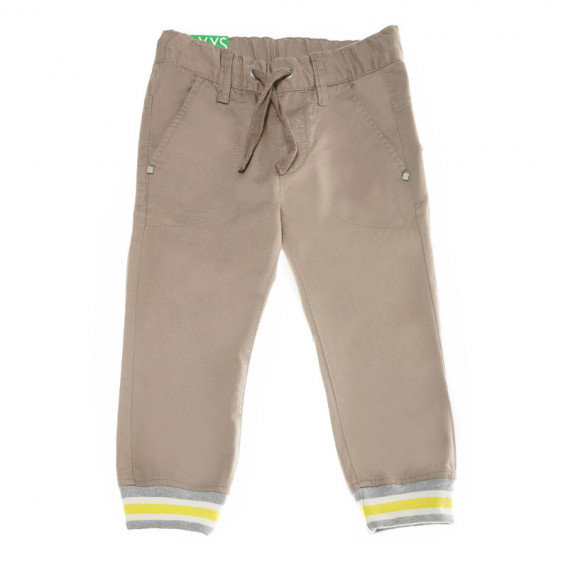 Памучни панталони за момче кафяви Benetton 131508 