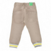 Памучни панталони за момче кафяви Benetton 131509 2