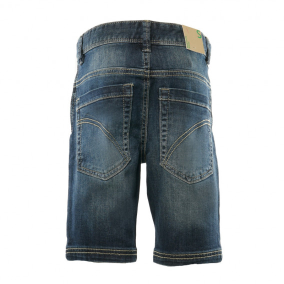 Къс дънков панталон за момче син Benetton 131543 2