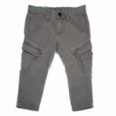 Памучни панталони за момче сиви Benetton 131592 